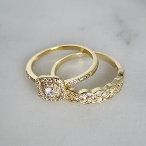 Elegant Gold and Silver Women's Ring Set